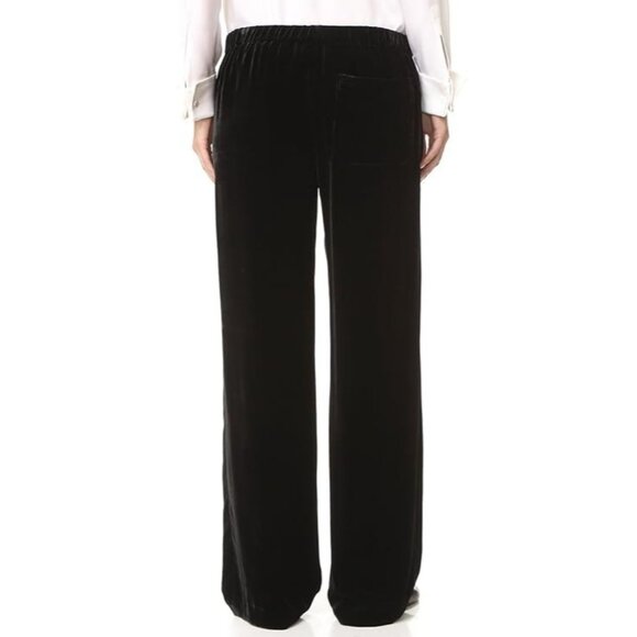 NWT Theory Winszlee in Black Fixture Matte Velvet Drawstring Relaxed Pants P XS - Picture 4 of 15